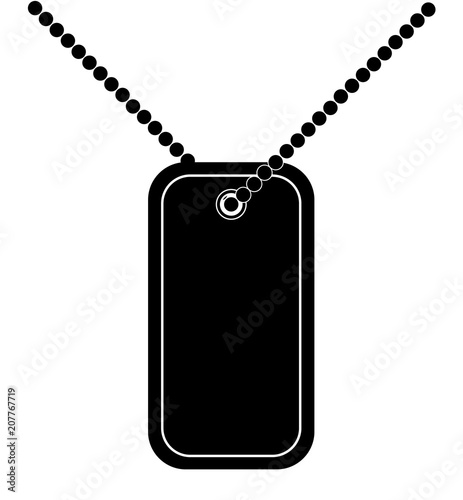 Army soldiers badge tag medallion metal chain vector eps 10