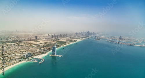 Aerial view of Dubai Marina downtown