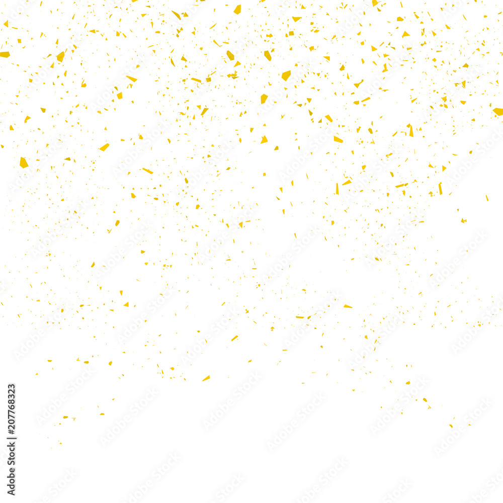 Yellow Confetti Seamless Pattern. Set of Particles. Yellow Confetti Seamless Pattern. Set of Particles.