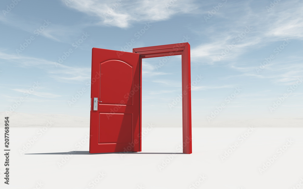 Opened door Opened door