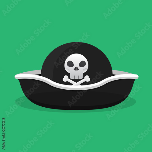 Piracy hat vector flat design.