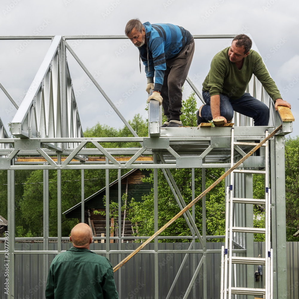 Performs roofing work.