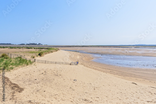 Sandy beach along the estuary at Wells-next-the-Sea on the Norfolk coast.