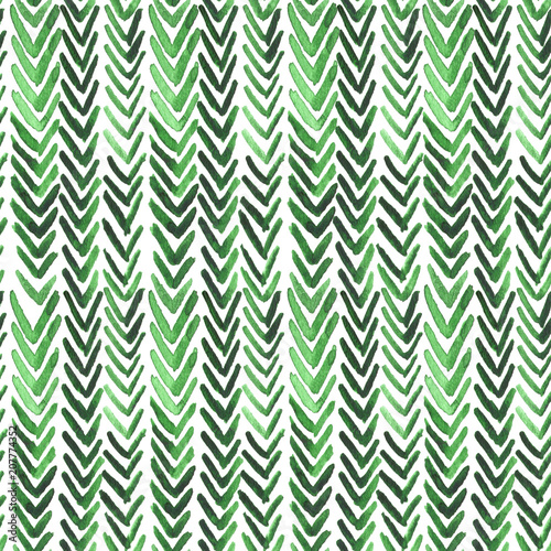 Seamless watercolour pattern with green ikat ribs for wrapping, textile, ceramic