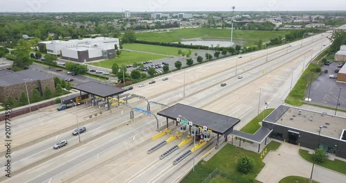 A great way to drive cars and pay a toll on a toll road in the U.S. Height view. Electronic toll only photo