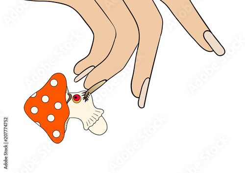 Nail affected with nail fungus