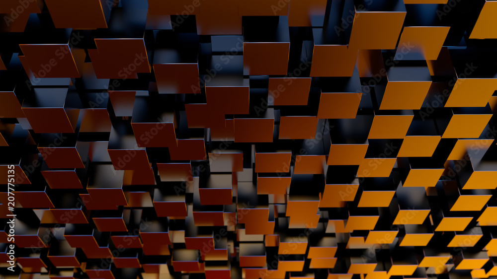 Fototapeta premium Colored light. Abstract geometric background. 3d render