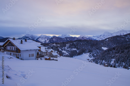 Winter landscape in Dolomites, South Tirol. Italy © vitaprague
