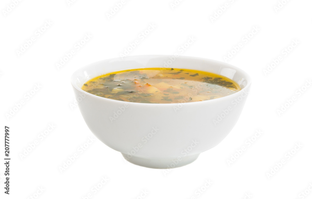 a plate of soup isolated a plate of soup isolated