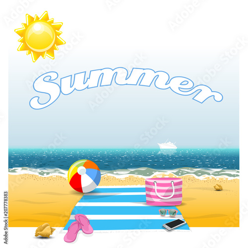 Summer time on beach