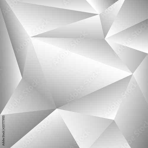 Abstraction of grey and white polygon shape pattern background. You can use for presenting in cover. Each piece and change color.