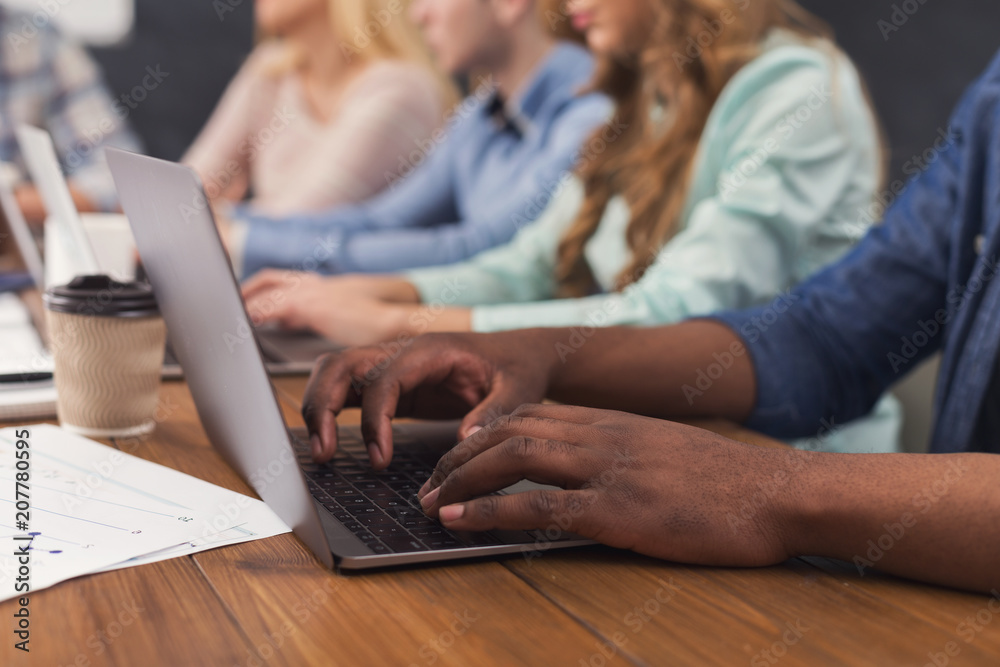 Programmers working in software developing company Programmers working in software developing company