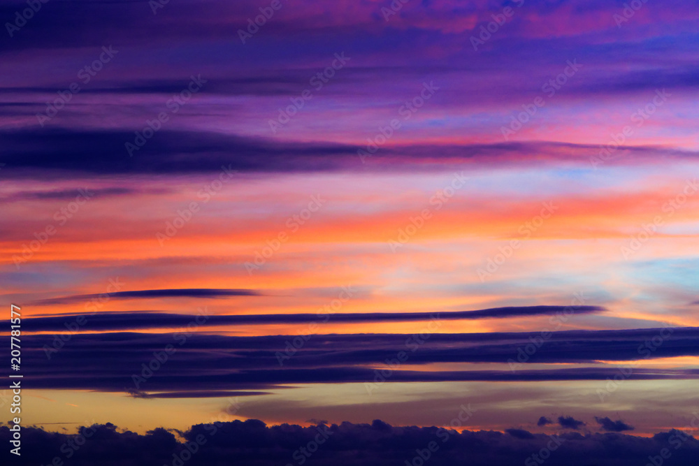 Fototapeta premium Spectacular colorful sunset skies. Nature abstract background.