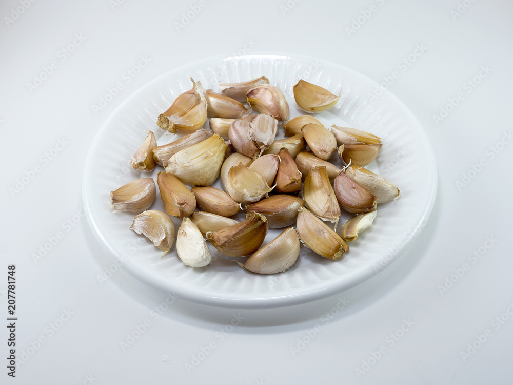 Fresh garlic isolated on white background. Fresh garlic isolated on white background.