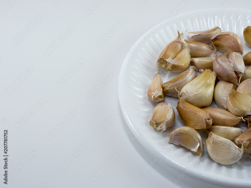 Fresh garlic isolated on white background. Fresh garlic isolated on white background.