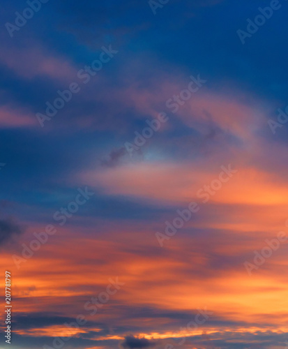 Spectacular colorful sunset skies. Nature abstract background. © Ruslan Kokarev