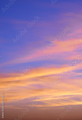 Dramatic sunset skies. Nature background.