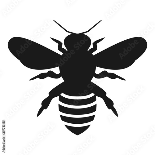 silhouette honey bee icon