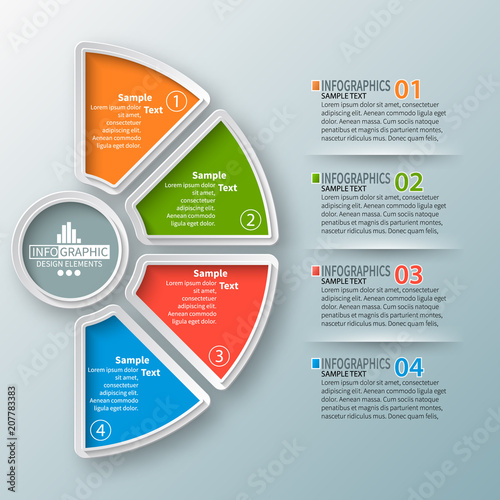 Abstract 3D Paper Infographics