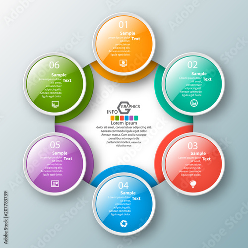 Abstract 3D Paper Infographics