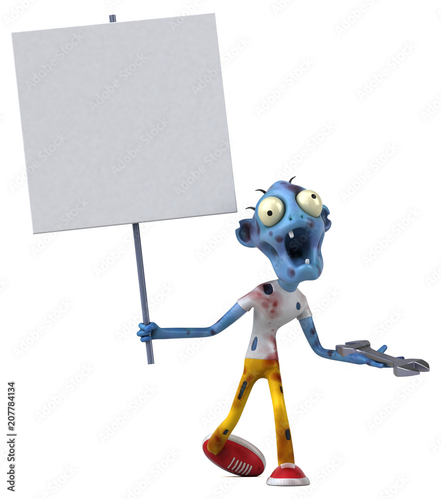 Fun zombie - 3D Illustration Fun zombie - 3D Illustration