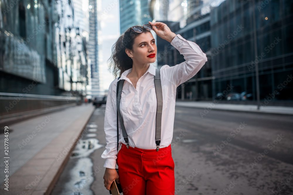 The modern business woman on the street