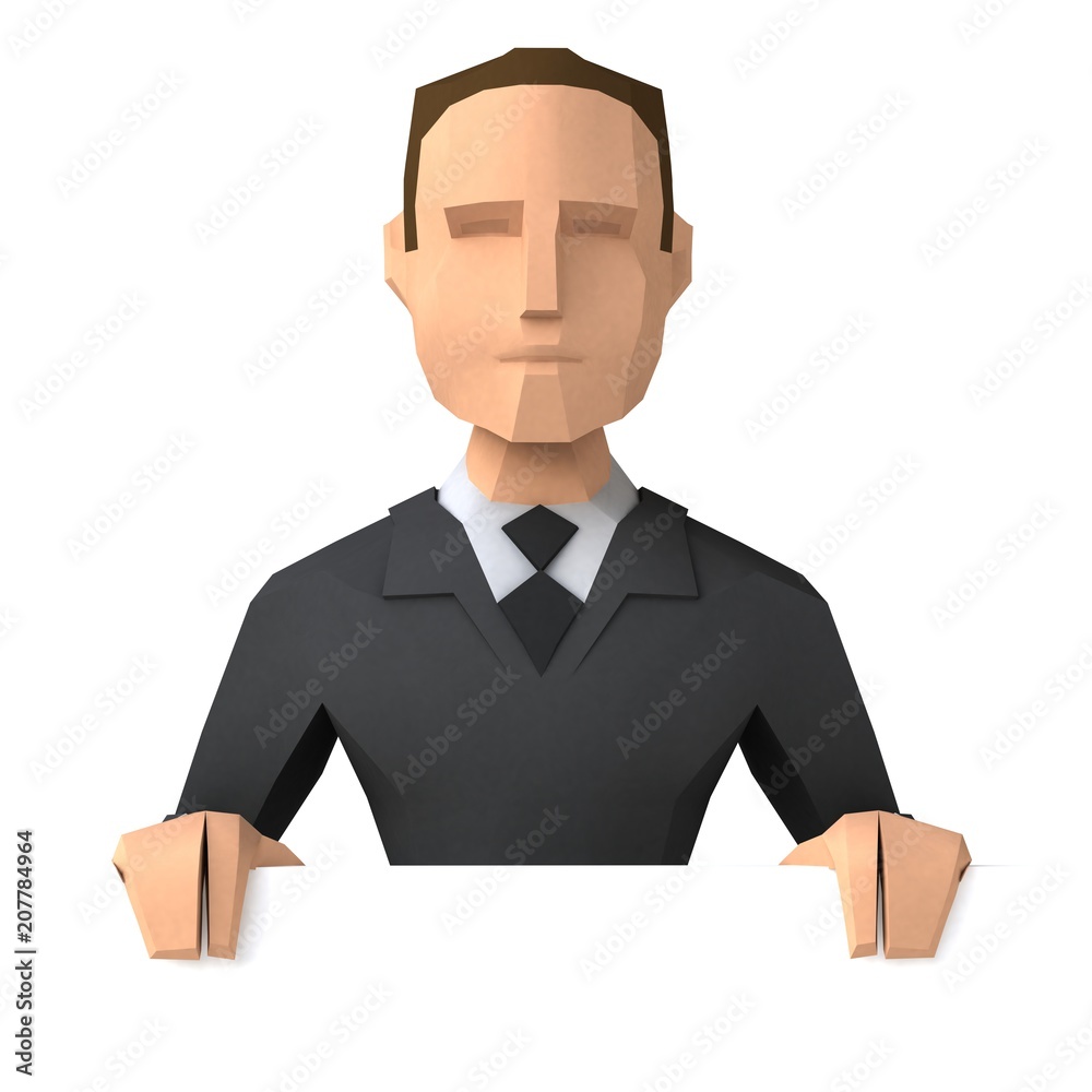 Low poly businessman - 3D Illustration Low poly businessman - 3D Illustration