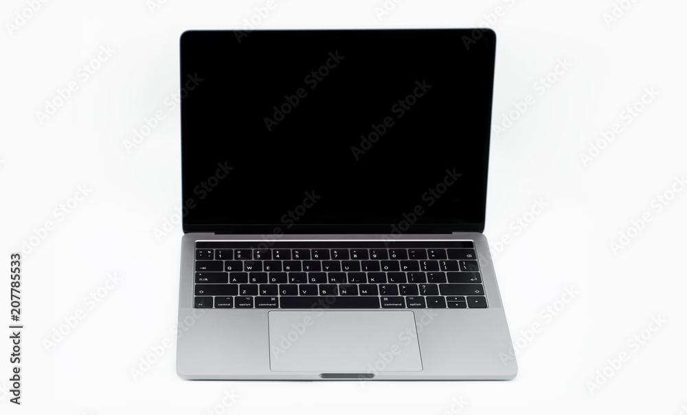 slim modern laptop isolated on white background slim modern laptop isolated on white background