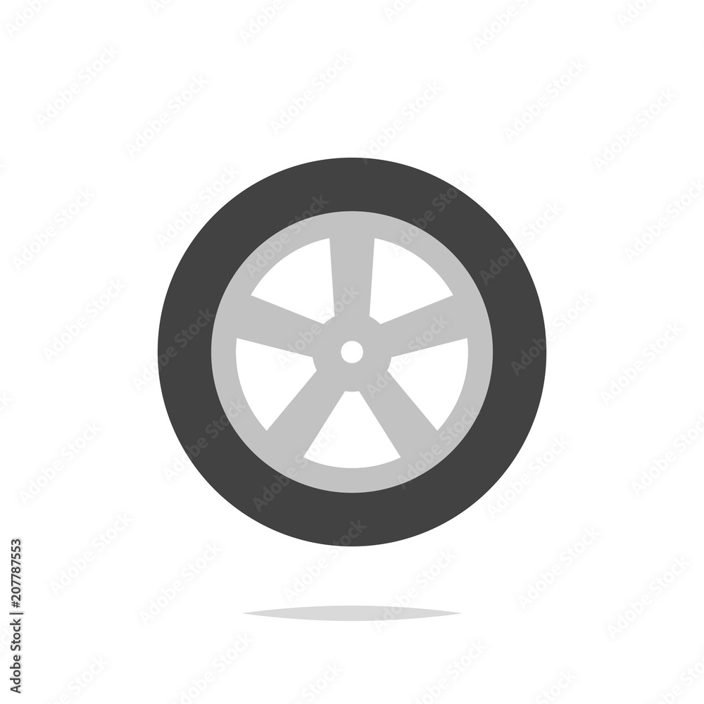 Obraz premium Car wheel vector isolated