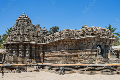 The 13th century Channakeshava, or Hoysalakesava, temple at Somnathpur in Karnataka, renowned for its soapstone carvings photo