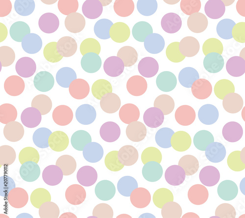 Pale color random polka dot...