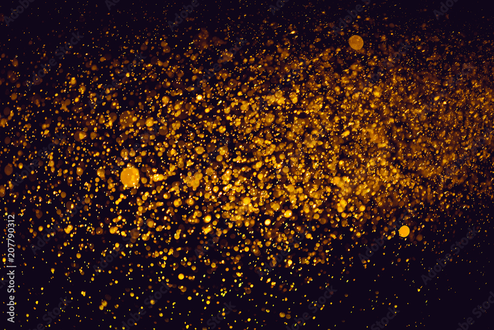 Christmas blur bokeh background texture abstract light glittering stars on bokeh. glitter vintage lights background