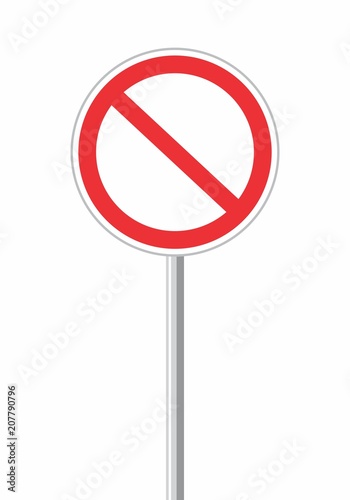 Forbidden traffic sign