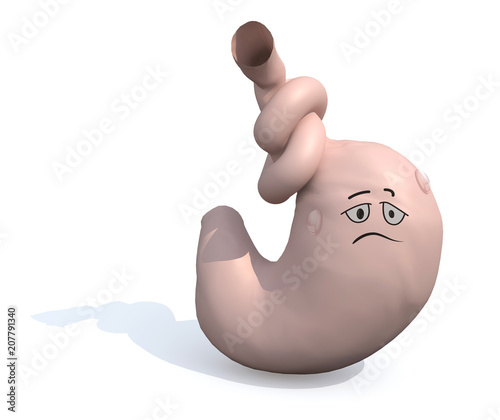 stomach cartoon knot