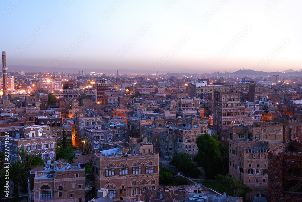 Sanaa. Morning view on the old city