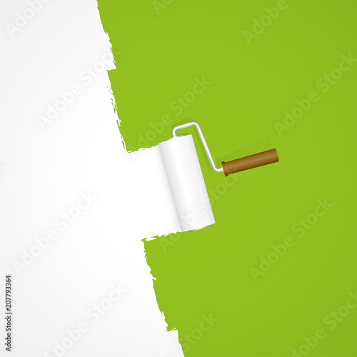 repainting with paint roller