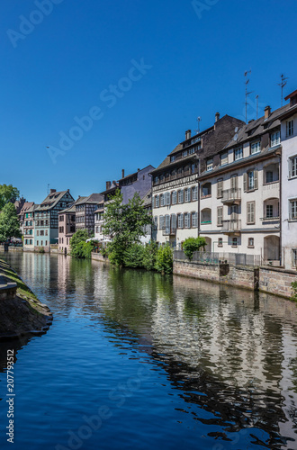 Traditional colorful houses in La Petite France, Strasbourg, Alsace, France