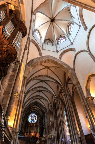 Inside the Gothic European Cathedral