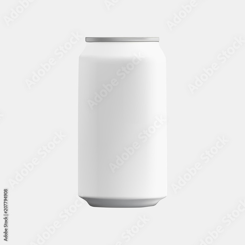Mock up template aluminum can for design of beverages.