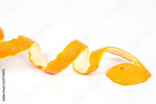 fresh orange fruit on white background isolate.