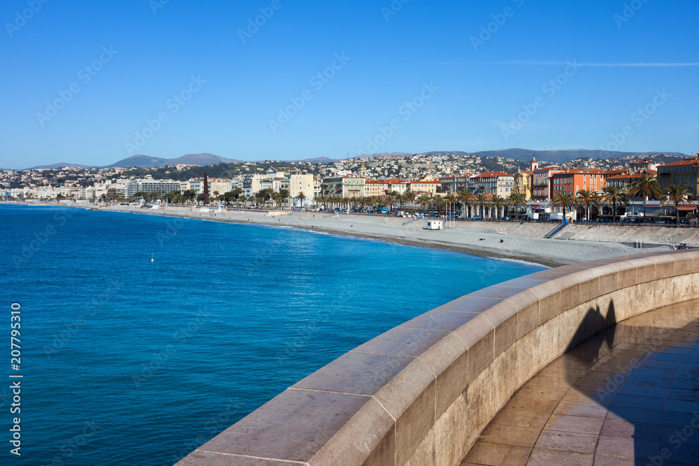 Ciy of Nice on French Riviera in France