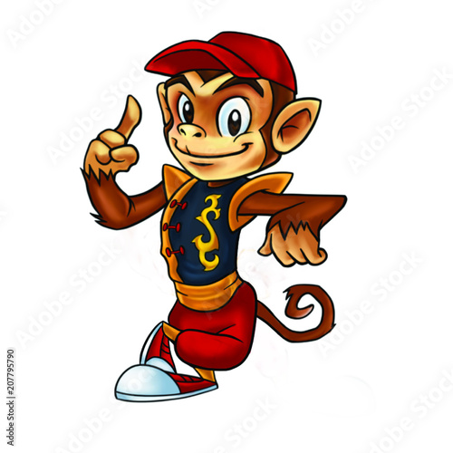 Titi Monkey Mascot Design Vector