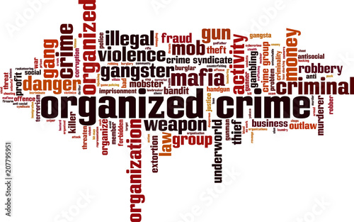 Organized crime word cloud