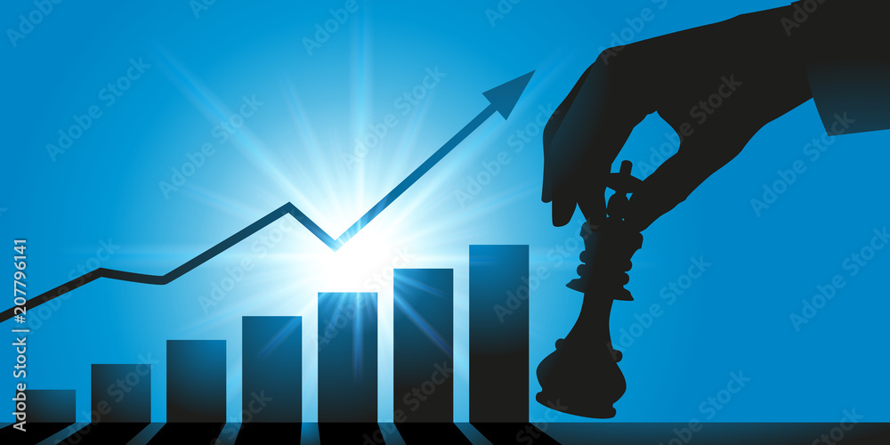 stratégie - croissance - atout - entreprise - concept - gagner - homme d’affaires - jeu d’échecs - solution