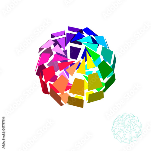 Abstract polygonal broken s...