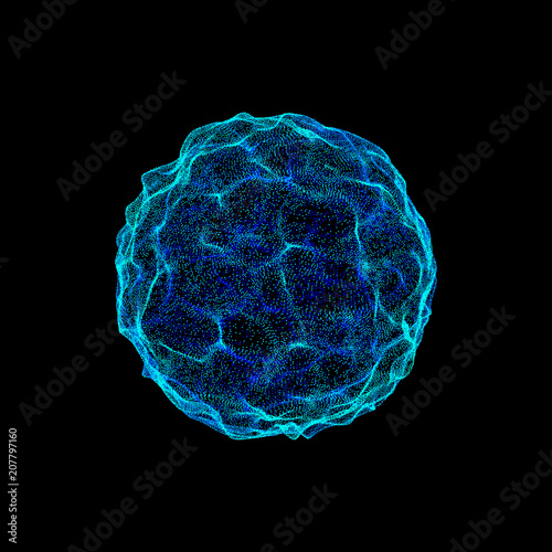 Abstract sphere of particle...