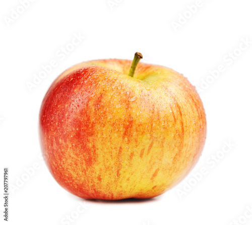 Fresh red apple isolated on white