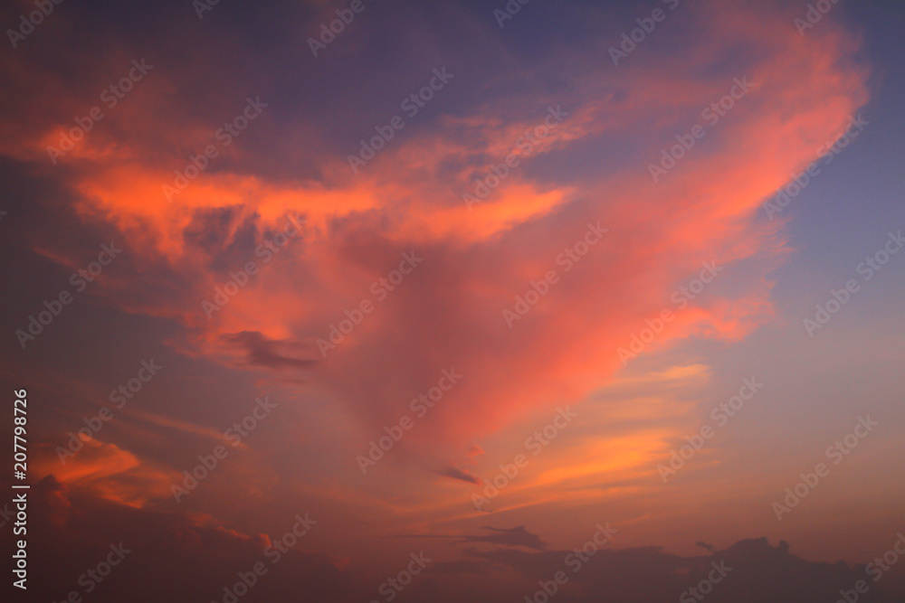 Fototapeta premium Beautiful sky at twilight time