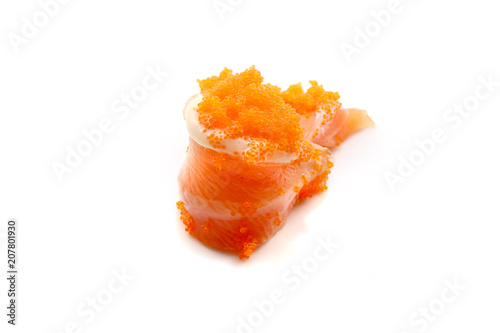 japan traditional sushi on isloted white background photo
