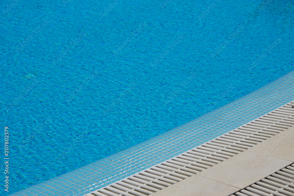 Swimming Pool Isolated. Blue Aqua Texture and Background. summer Hollidays, Relax.